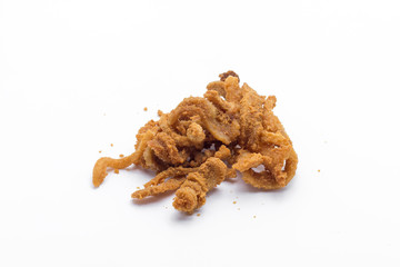 Fried crispy pork ,Thailand food isolated on white background