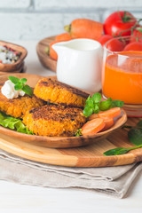 Healthy vegetarian carrots cutlets 