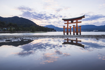 Miyajima, Hiroshima, Gate of Itsukushima Shrine Japan attraction Tourist spot