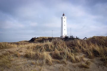 Fotobehang Lighthouse in Blavand, Denmark © free2trip