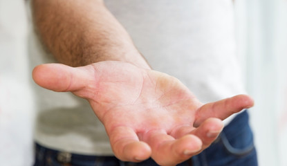 Empty businessman hand