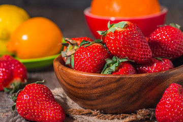 bunch of ripe strawberries 