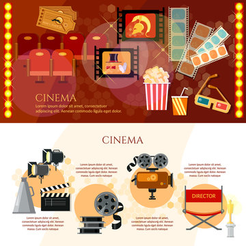 Cinema infographics festival movie tickets