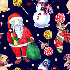 Watercolor christmas background