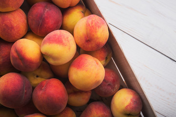 juicy and ripe peach fruits