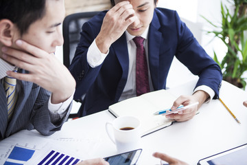 Businessman is to consult a colleague