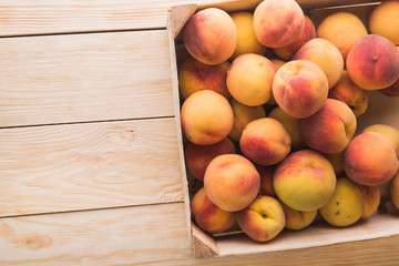 peaches in basket