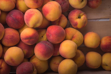 peaches in basket