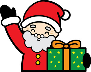 プレゼントを持つサンタクロース