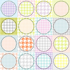 Patchwork with a circles pattern