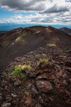 Rocky ridges on the slopes of the Tolbachik Volcano, Kamchatka, Russia