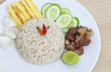 Fried rice with Shrimp paste, Thai food