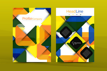 Geometric design, business annual report a4 brochure