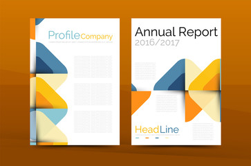 Geometric design, business annual report a4 brochure