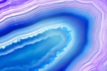 Fototapety  Abstrakcyjne tło - mineralny plasterek niebieskiego agatu