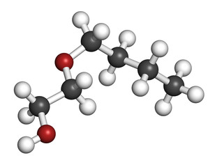2-butoxyethanol molecule. Used as solvent and surfactant. 