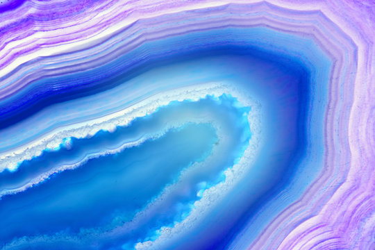 Abstract background - blue agate slice mineral