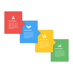 four steps sequence infographic layout concept vector illustration