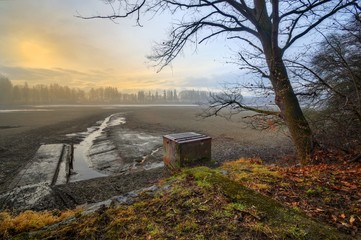 at the end of the day drained pond