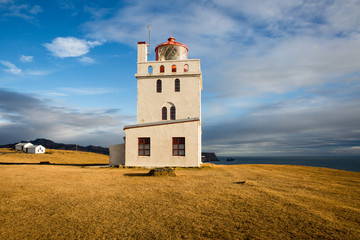 Fototapeta na wymiar The Dyrhólaey Lighthouse in the South of Iceland