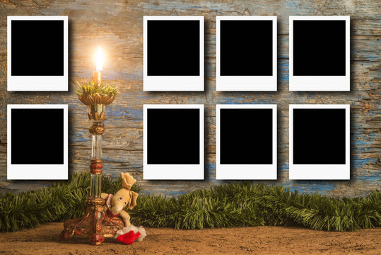 Christmas picture frames for eight photos