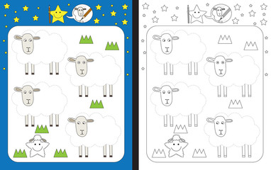 Obraz premium Preschool worksheet