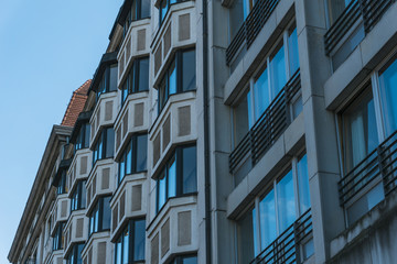 old ddr plattenbau building in detailed view