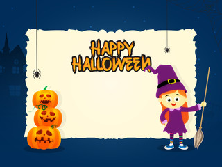 Greeting or Invitation Card for Halloween Party.