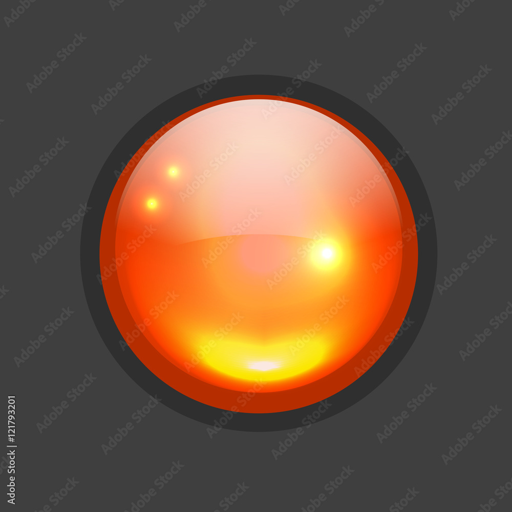 Poster glossy circle button for your design