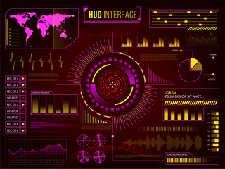 Creative HUD Interface layout. Vector Illustration.