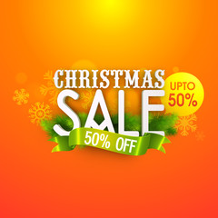 Fototapeta premium Christmas Sale Poster, Banner or Flyer.