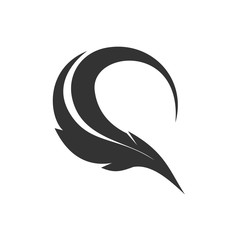 Quill vector logo design