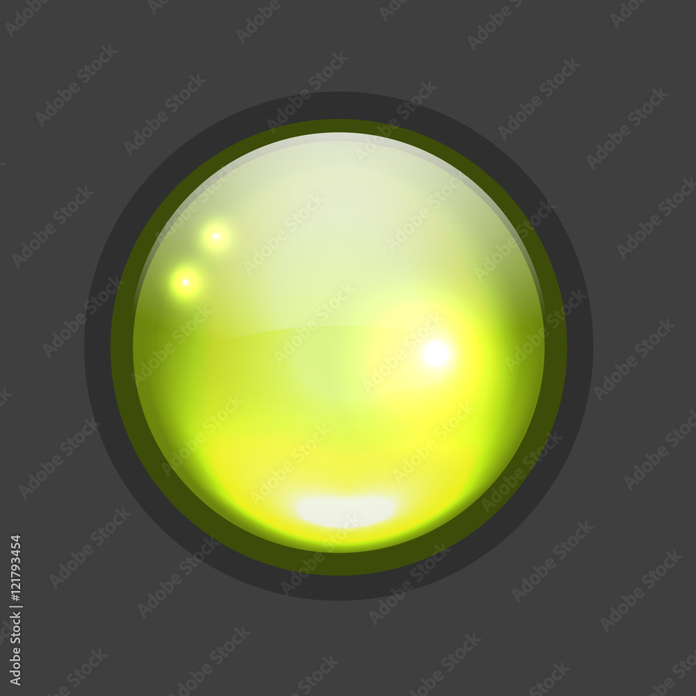 Poster glossy circle button for your design