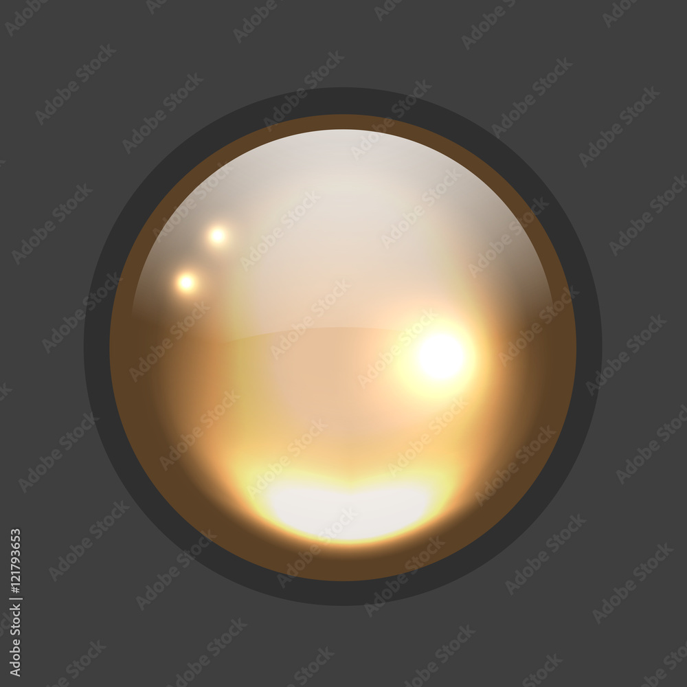Poster glossy circle button for your design