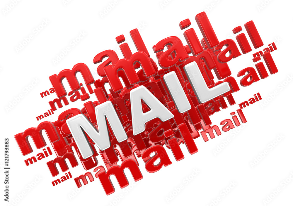 Poster mail. image with clipping path
