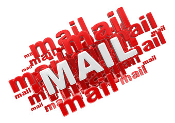 Mail. Image with clipping path