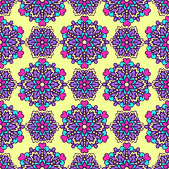 Seamless background with abstract ethnic pattern.