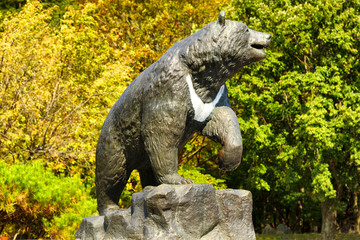 Fototapeta na wymiar Bear sign at the entrance Seoraksan National park : SOKCHO, KOREA