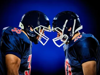 Foto op Canvas american football players men isolated © snaptitude