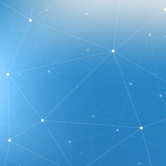 Structure molecule atom dna and communication background. Concept of neurons. Connected lines with dots. Illusion nervous system. Medical scientific backdrop. Vector illustration.