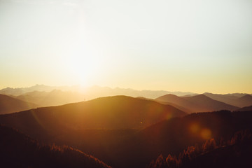 Sunset over the Mountains