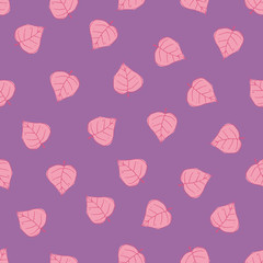 Vintage Seamless Autumn Leaves Pattern.