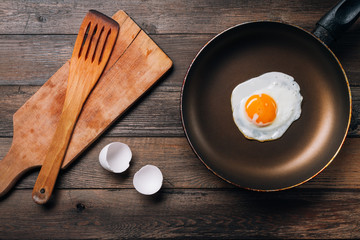 Scrambled Eggs In An Iron Pan
