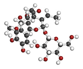 Oleuropein olive component molecule.