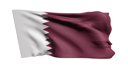 Qatar flag waving