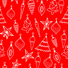 Seamless vector Christmas pattern.