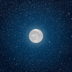 Fototapeta na wymiar Vector Background. Starry night sky. Star. Moon.