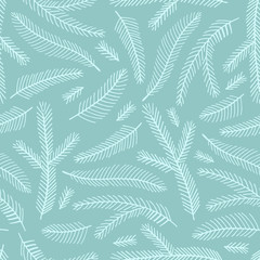 Seamless pattern with fir branches. Vector illustration.