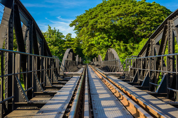 Fototapeta premium Bridge on the river kwai, Kanchanaburi province,Thailand.