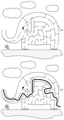 Easy elephant maze